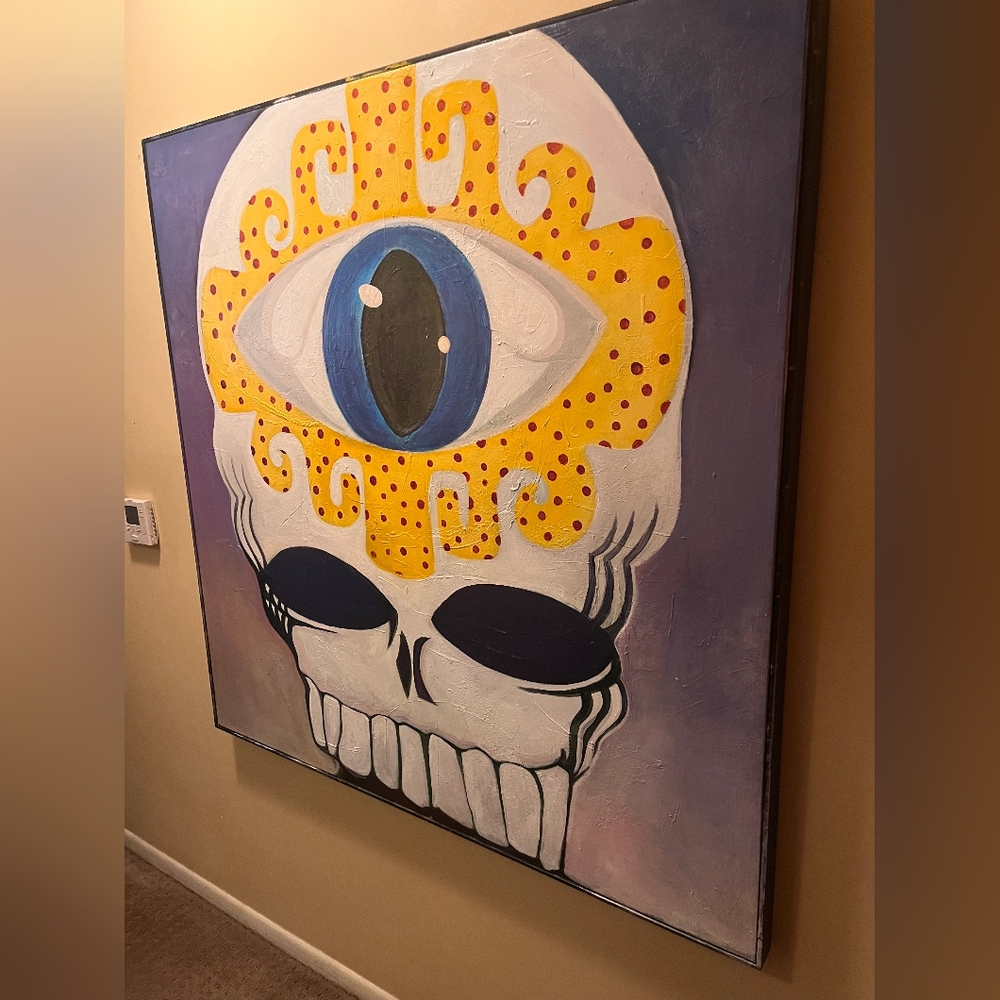 Colorful Skull Art Canvas